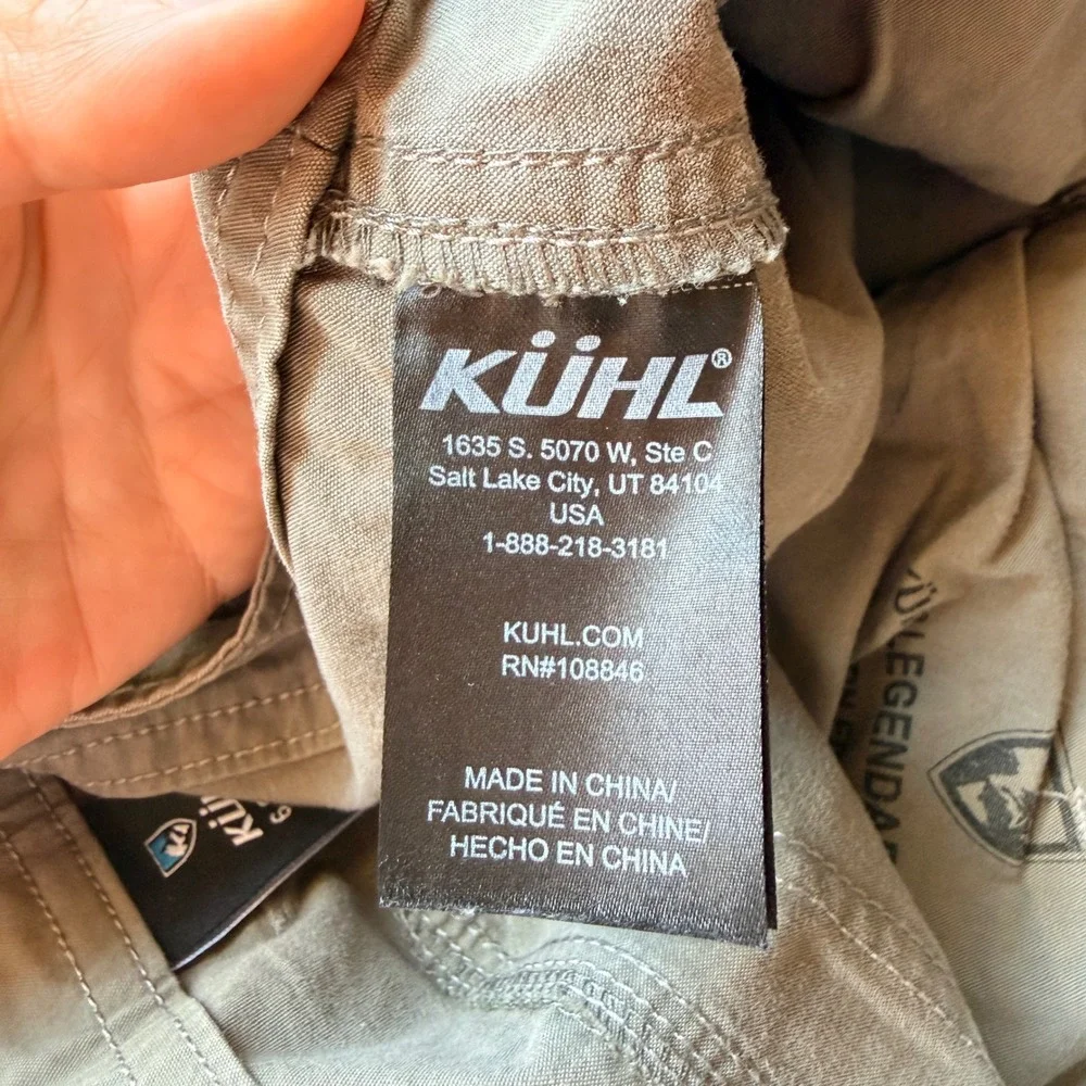 Kuhl Womens 6 Short Cargo Pants Olive Green Roll Up Convertible Hiking Utility